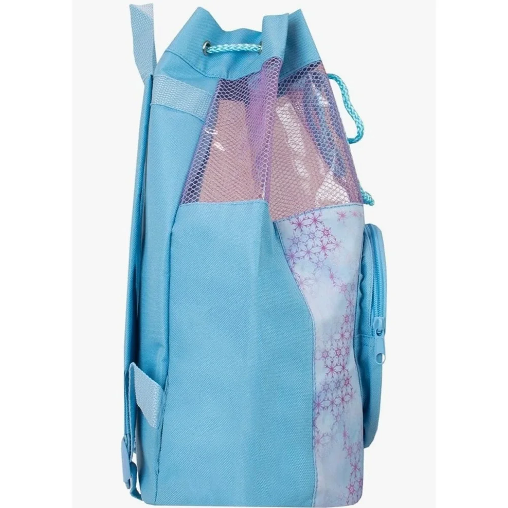 Disney Frozen Swimming Bag Girls Anna Elsa‎ Beach Pool Swim Drawstring Backpack